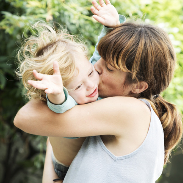 happy mother and child